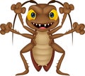 Scary cockroach cartoon