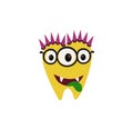 Scary Cool Monster Avatar - Animated Cartoon Character in Flat Vector