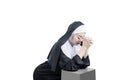 Scary devil nun Royalty Free Stock Photo