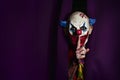 Scary evil clown asking for silence Royalty Free Stock Photo