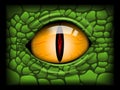 Scary Eye of a Reptile. Vector image