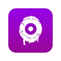 Scary eyeball icon digital purple