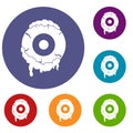 Scary eyeball icons set Royalty Free Stock Photo