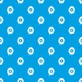 Scary eyeball pattern seamless blue