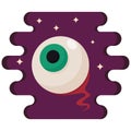 scary eyeball. Vector illustration decorative design