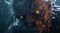 Scary Face Of Angry Man In Unreal Engine Intricate Underwater Worlds