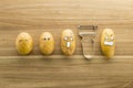 potatoes with cartoon face Royalty Free Stock Photo