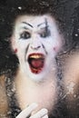 Scary face screaming mime