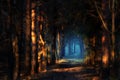 Scary forest landscape Royalty Free Stock Photo