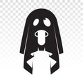 Scary ghost / ghost sticking out tongue flat icon for apps and websites