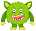 Scary green monster character