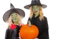 Scary green witches for Halloween