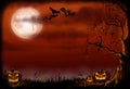 Scary Halloween background Illustration.