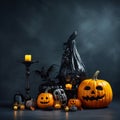 Scary Halloween graveyard fence Royalty Free Stock Photo