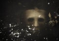 Scary Halloween mask drown in the water Royalty Free Stock Photo