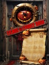 Scary Halloween Party Bash Invitation with room for custom text