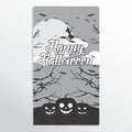 Scary Halloween Party invitation/ card/ background/ poster. Vector illustration Royalty Free Stock Photo