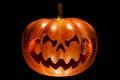 Scary Halloween pumpkin resembling a Chinese dragon head, isolat Royalty Free Stock Photo