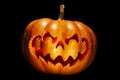 Scary Halloween pumpkin resembling a Chinese dragon head, isolat Royalty Free Stock Photo