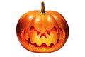 Scary Halloween pumpkin resembling a Chinese dragon head, isolat Royalty Free Stock Photo