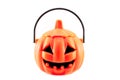 Scary halloween's plastic pumpkin