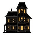 Scary haunted house concept