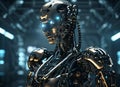 Scary Humanoid AI. The Future of Robotics and Artificial Intelligence. Generative AI