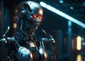 Scary Humanoid AI. The Future of Robotics and Artificial Intelligence. Generative AI