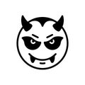Black solid icon for Scary, intimidating and eerie