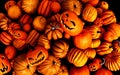 Scary Jack O Lantern Halloween Pumpkins Royalty Free Stock Photo