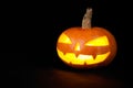 Scary jack o lantern isolated on black Royalty Free Stock Photo