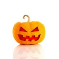 Scary Jack O'Lantern isolated on white