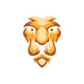 scary lion face logo icon