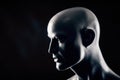 Scary mannequin head in the dark Royalty Free Stock Photo