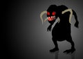 Scary monster lurking in the dark Royalty Free Stock Photo