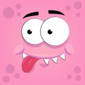 Scary monster mouth with teeth and tongue. Royalty Free Stock Photo