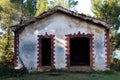 Scary mountain hut among the trees