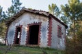 Scary mountain hut among the trees