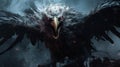 Scary Nightmare Creature With Eagle - A Creepy Encounter