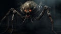 Scary Nightmare Creature With Spider - A Creepy Encounter Royalty Free Stock Photo