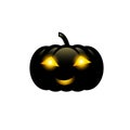 Scary pumpkin vactor icon isolate on white background for Halloween concept