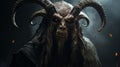 Scary Realistic 4k Baphomet: A Terrifying Image Of An Angry Horned Demon