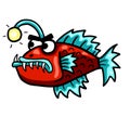 A Scary Red Angler Fish Royalty Free Stock Photo