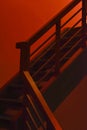 Scary red steps Royalty Free Stock Photo