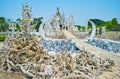 The scene of hell and horror at White Temple, Chiang Rai, Thailand Royalty Free Stock Photo