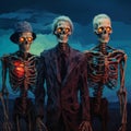 Scary Skeletons: A Neo-pop Figurative Art Inspired Masterpiece