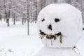 Scary snowman from a horror movie