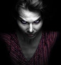 Scary spooky evil woman Royalty Free Stock Photo