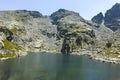 Scary Strashnoto Lake And Kupens peaks, Rila Mountain, Bulgaria