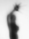 a scary thriller blurry shape figure black and white shadow haunted on halloween